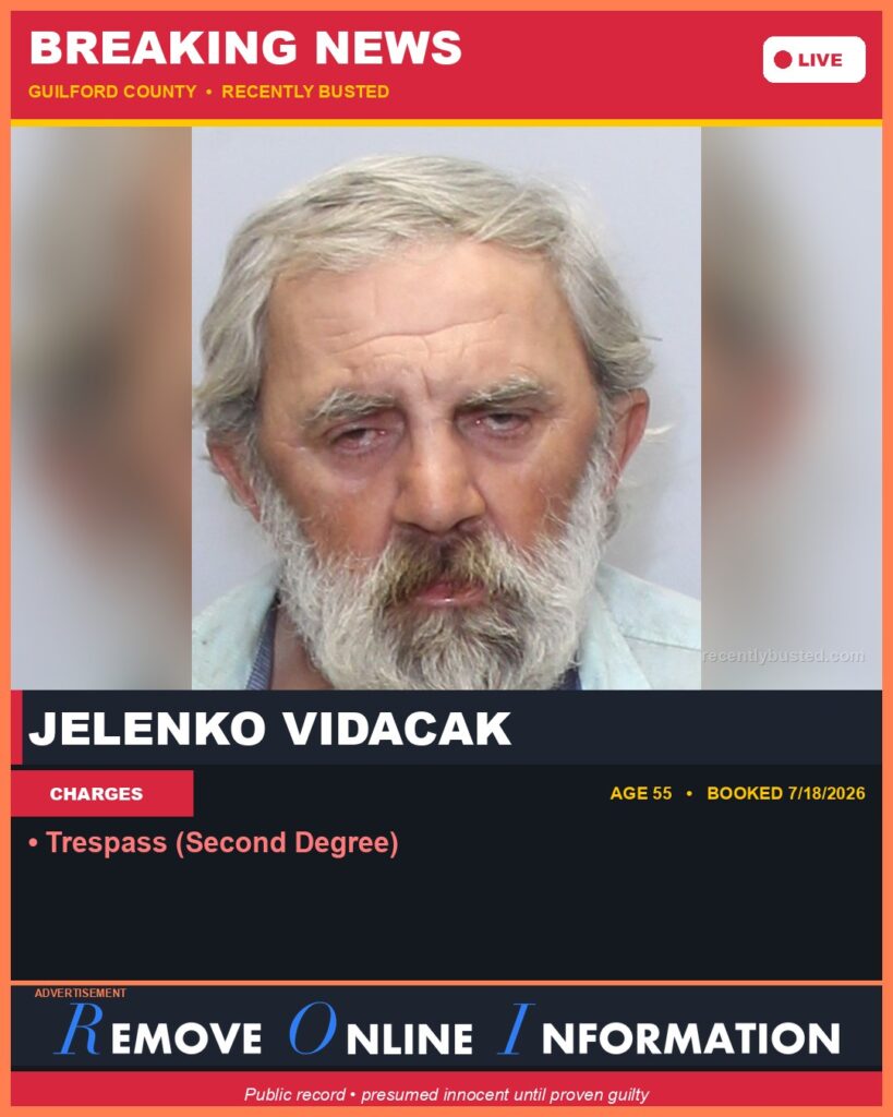 Booking photo of JELENKO VIDACAK
