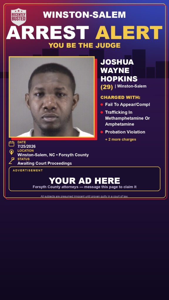 Booking photo of JOSHUA WAYNE HOPKINS