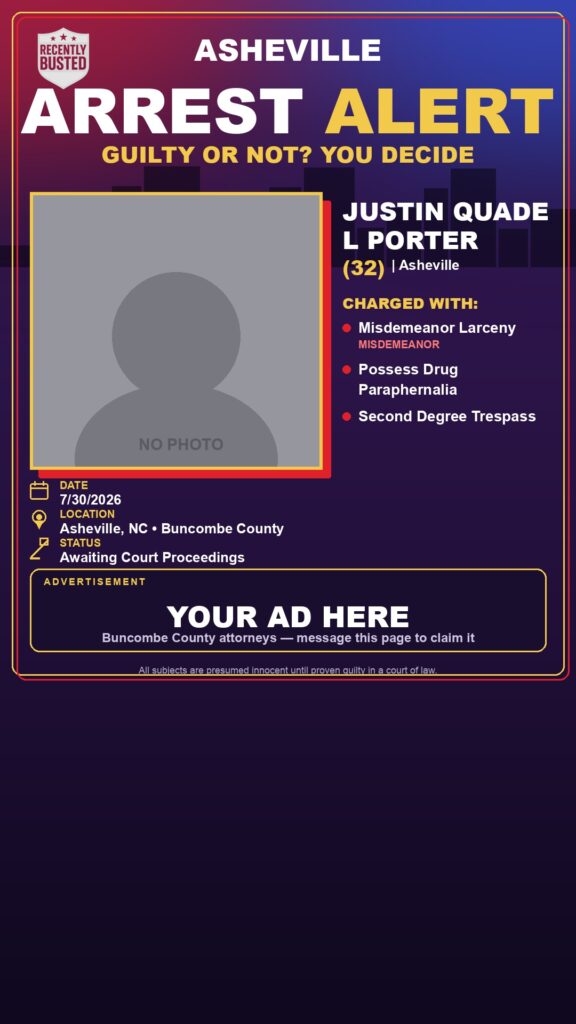 Arrest report - JUSTIN QUADE L PORTER