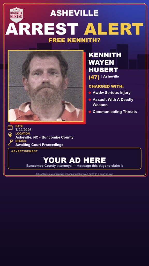 Booking photo of KENNITH WAYEN HUBERT