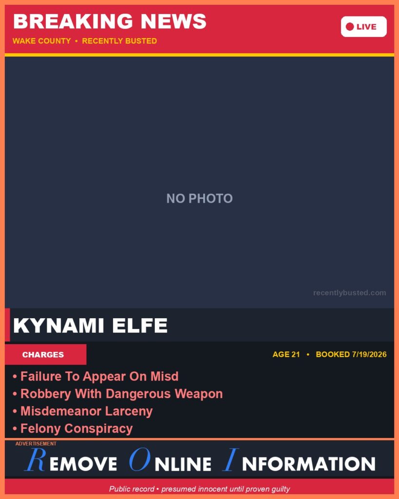 Booking photo of KYNAMI ELFE