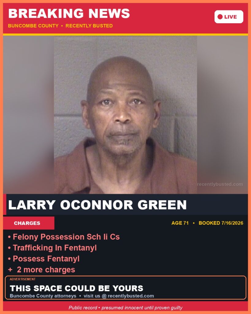 Booking photo of LARRY OCONNOR GREEN