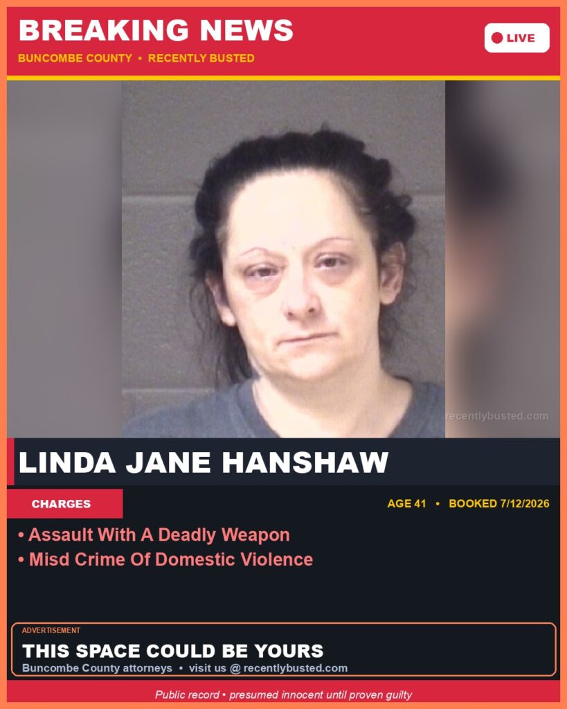 Booking photo of LINDA JANE HANSHAW