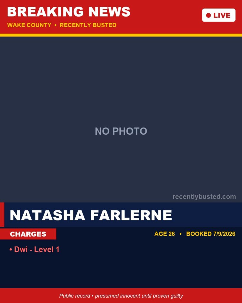 Booking photo of NATASHA FARLERNE