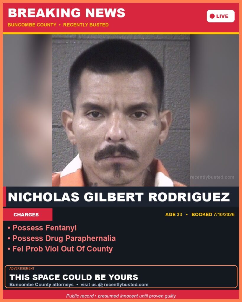 Booking photo of NICHOLAS GILBERT RODRIGUEZ