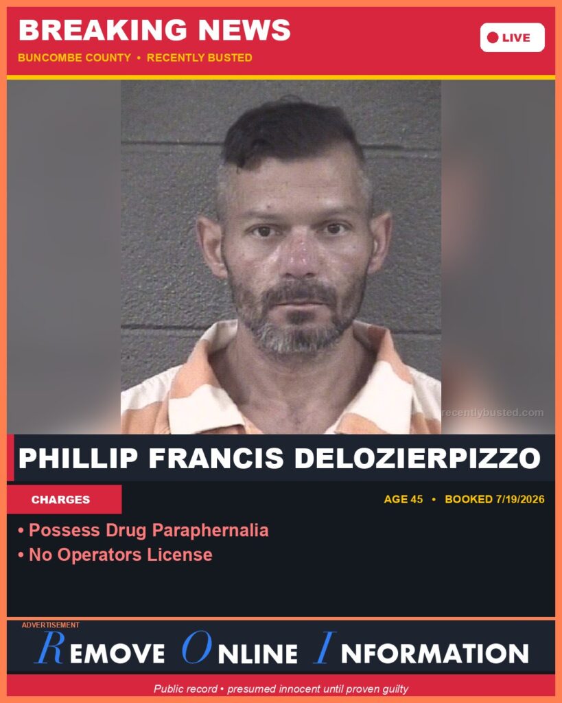 Booking photo of PHILLIP FRANCIS DELOZIERPIZZO