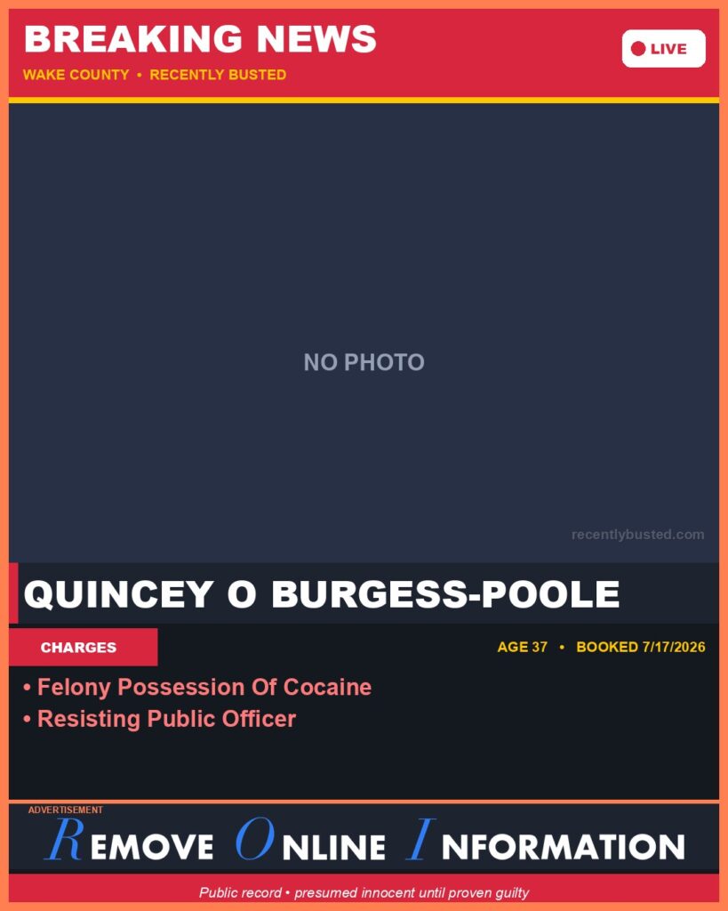 Booking photo of QUINCEY O BURGESS-POOLE