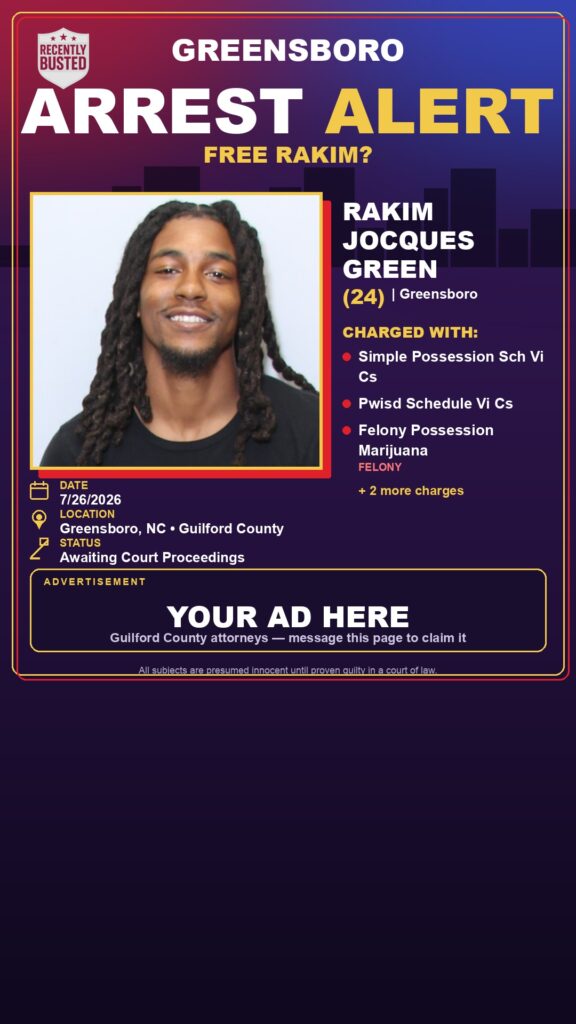 Booking photo of RAKIM JOCQUES GREEN