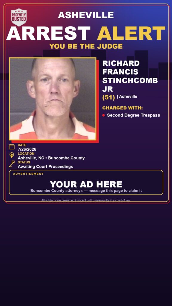Booking photo of RICHARD FRANCIS STINCHCOMB JR