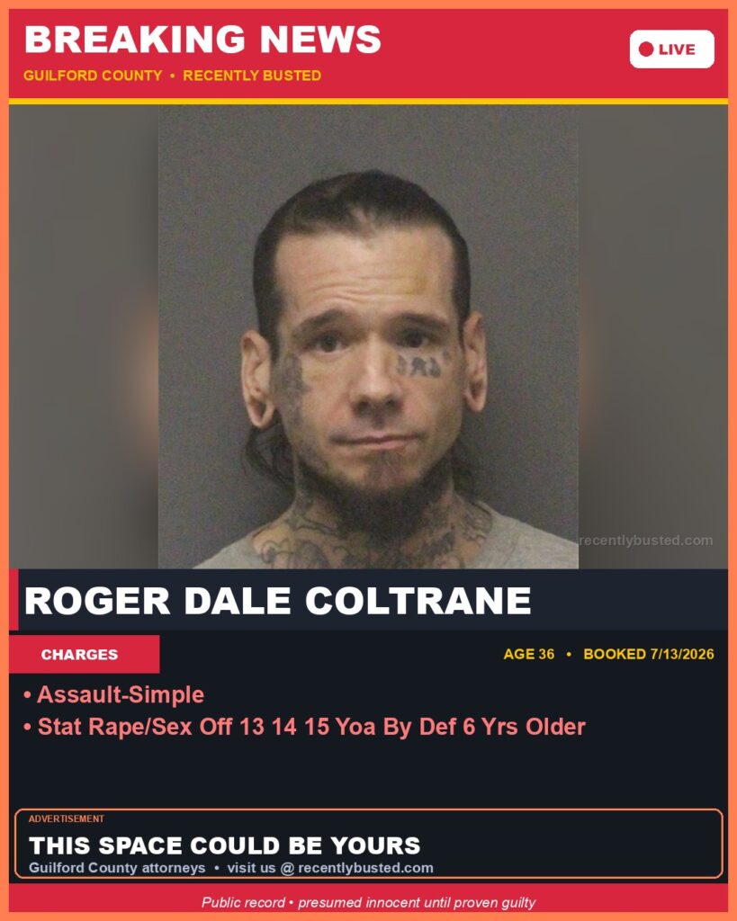 Booking photo of ROGER DALE COLTRANE