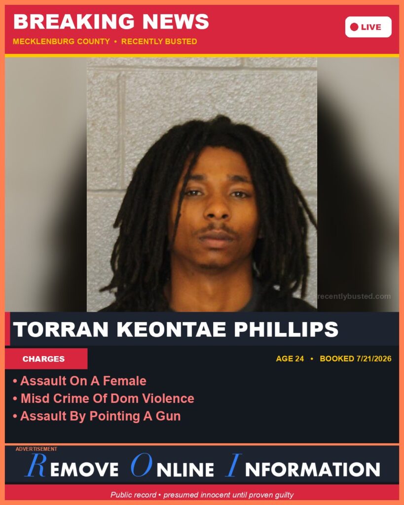 Booking photo of TORRAN KEONTAE PHILLIPS