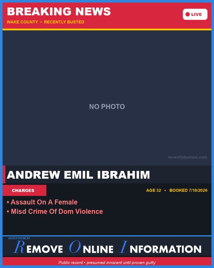 Booking photo of ANDREW EMIL IBRAHIM