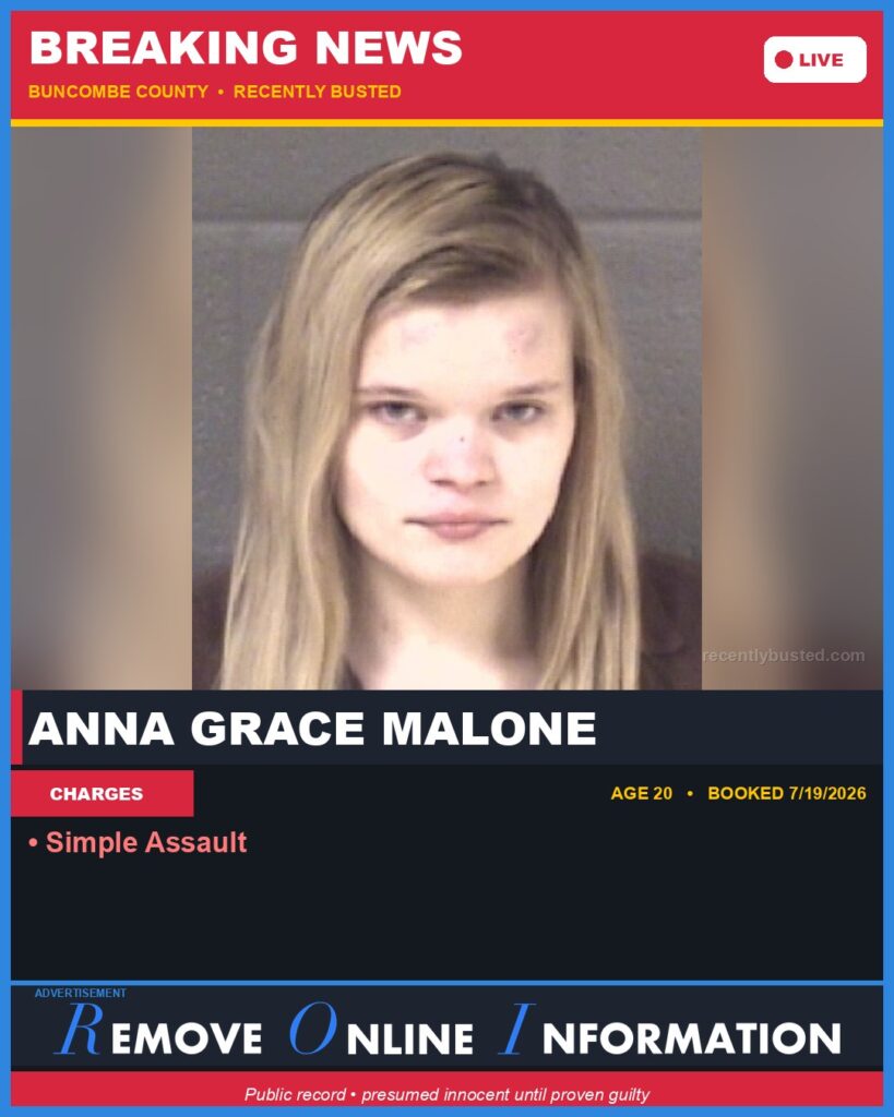 Booking photo of ANNA GRACE MALONE
