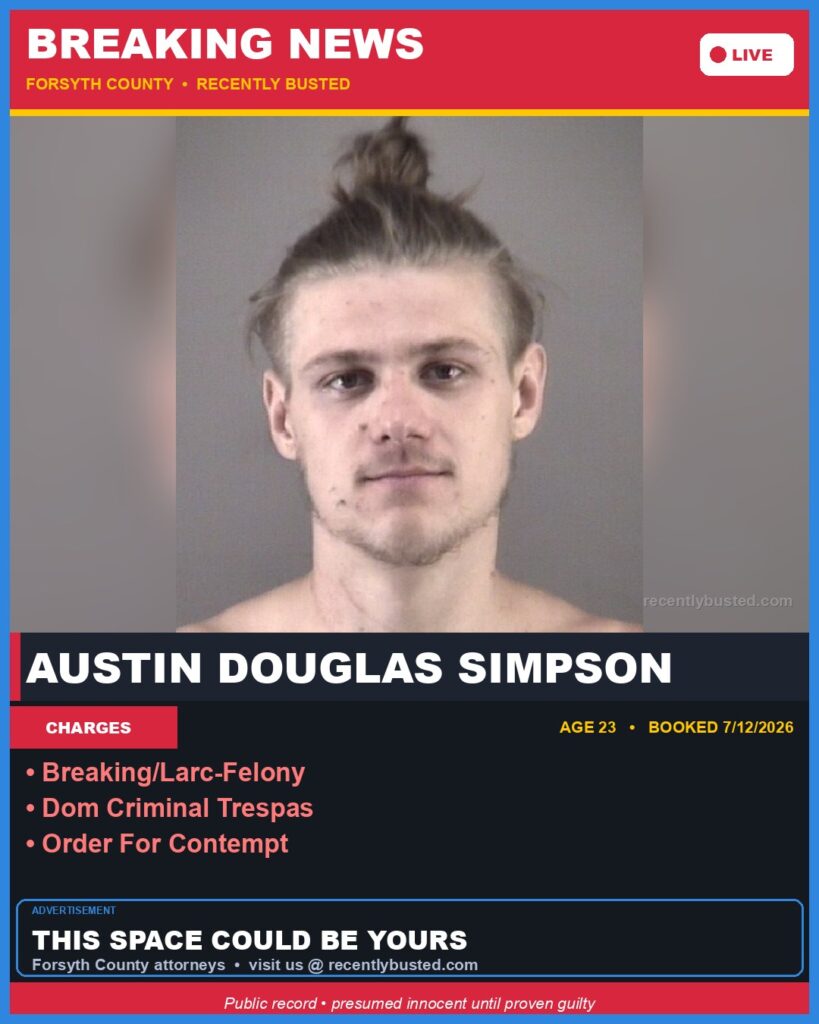 Booking photo of AUSTIN DOUGLAS SIMPSON