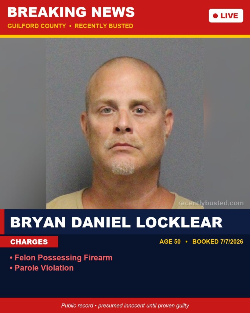Booking photo of BRYAN DANIEL LOCKLEAR
