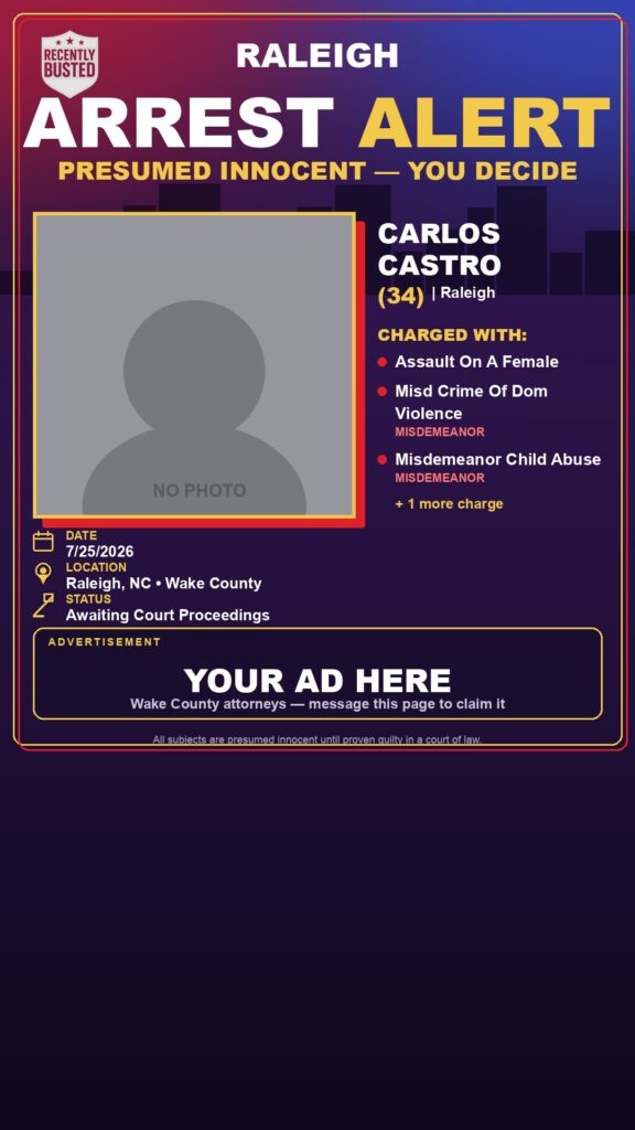 Booking photo of CARLOS CASTRO