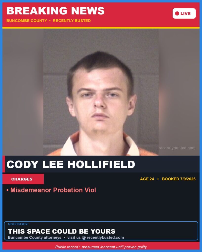 Booking photo of CODY LEE HOLLIFIELD