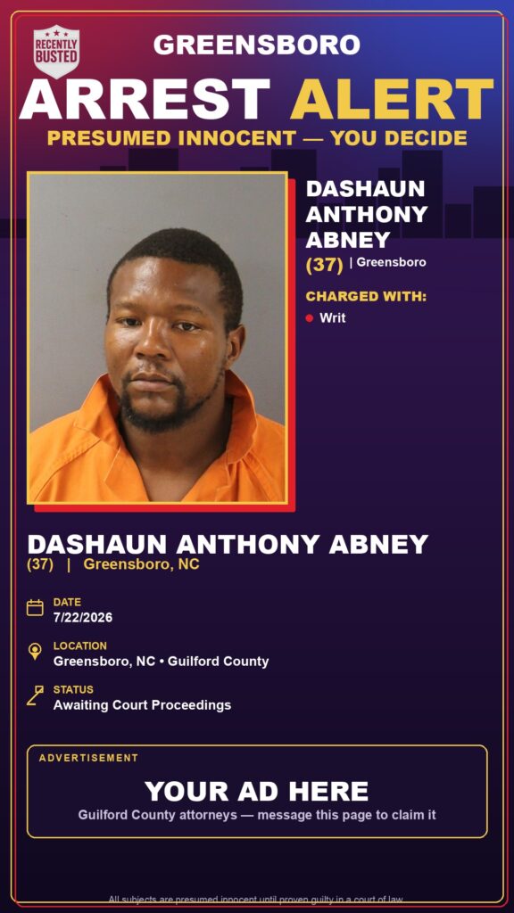 Booking photo of DASHAUN ANTHONY ABNEY