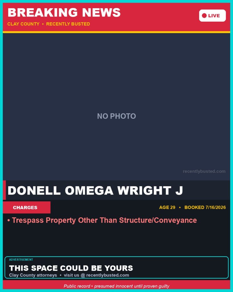 Booking photo of DONELL OMEGA WRIGHT J