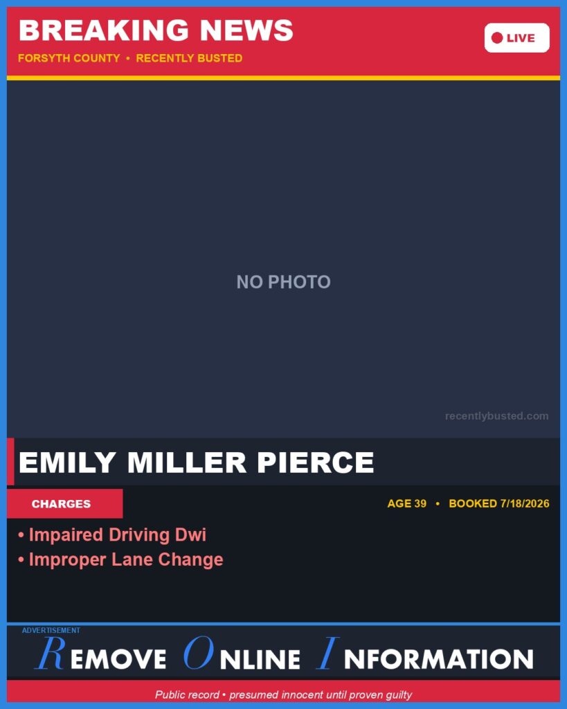 Booking photo of EMILY MILLER PIERCE