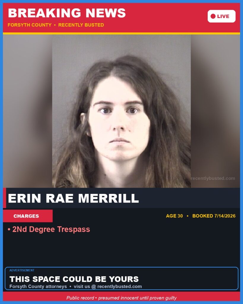 Booking photo of ERIN RAE MERRILL