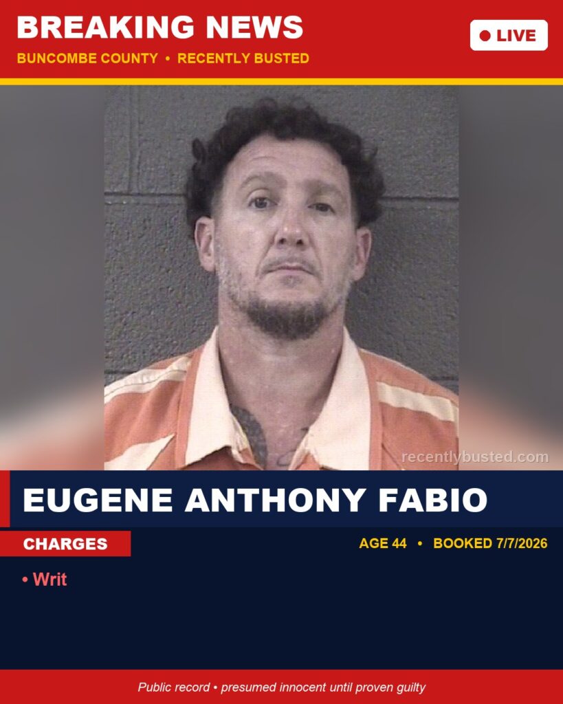 Booking photo of EUGENE ANTHONY FABIO