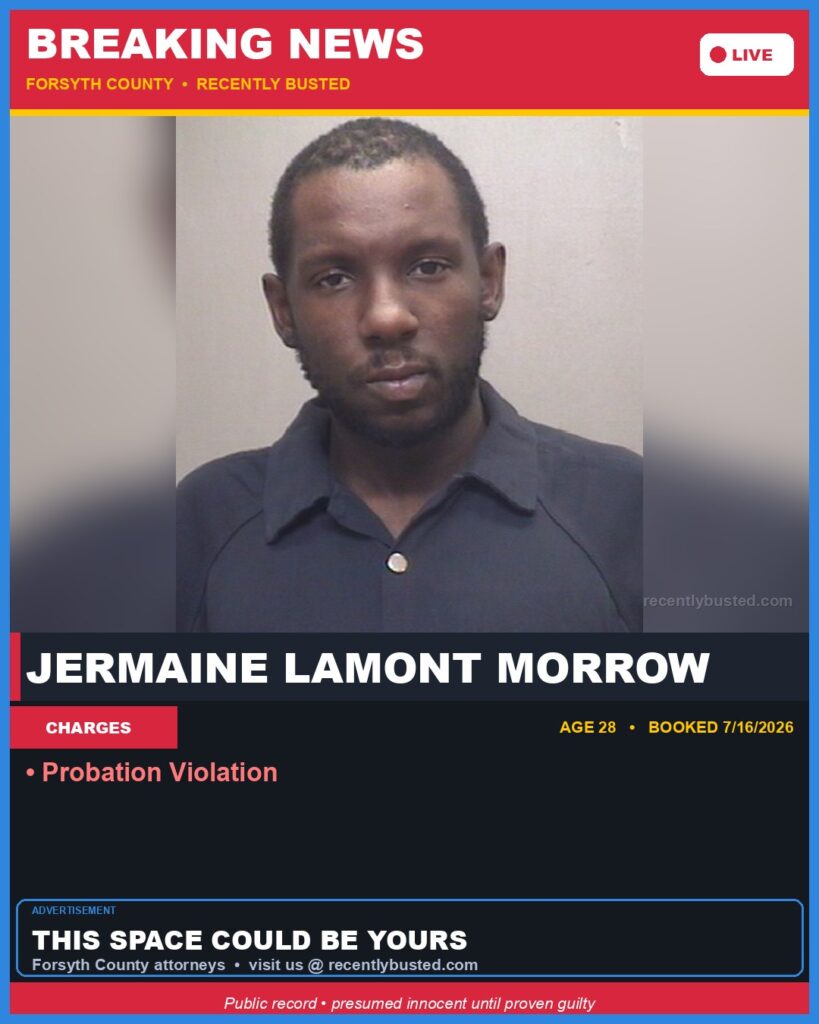 Booking photo of JERMAINE LAMONT MORROW