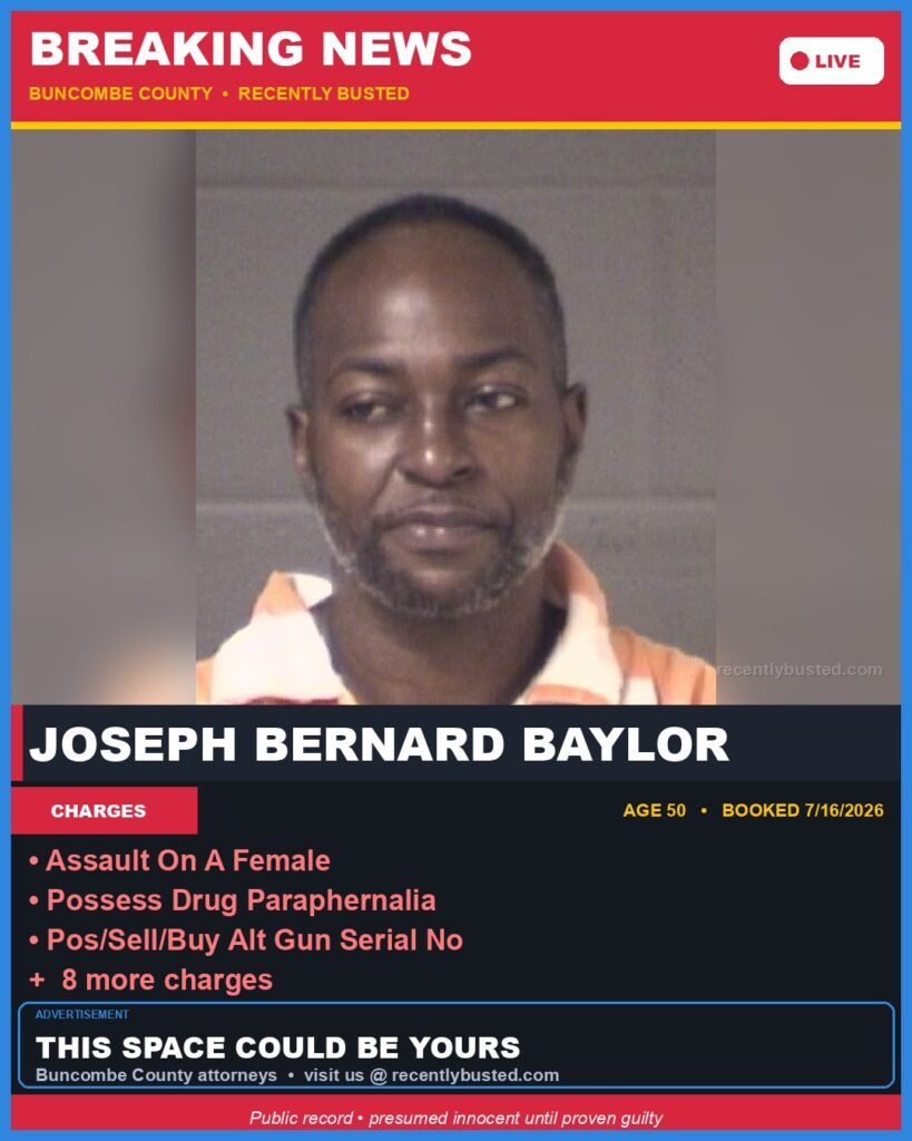 Booking photo of JOSEPH BERNARD BAYLOR