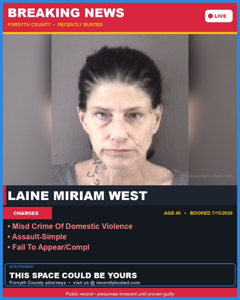 Booking photo of LAINE MIRIAM WEST