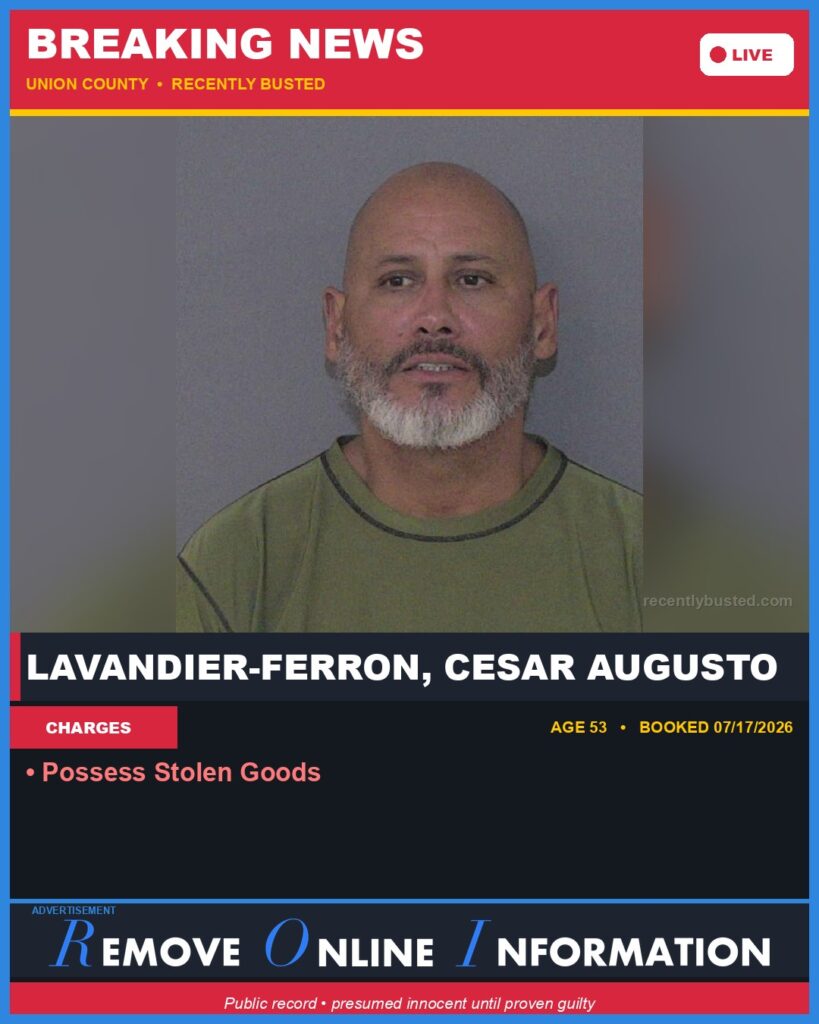 Booking photo of LAVANDIER-FERRON, CESAR AUGUSTO