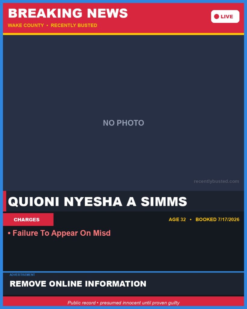 Booking photo of QUIONI NYESHA A SIMMS