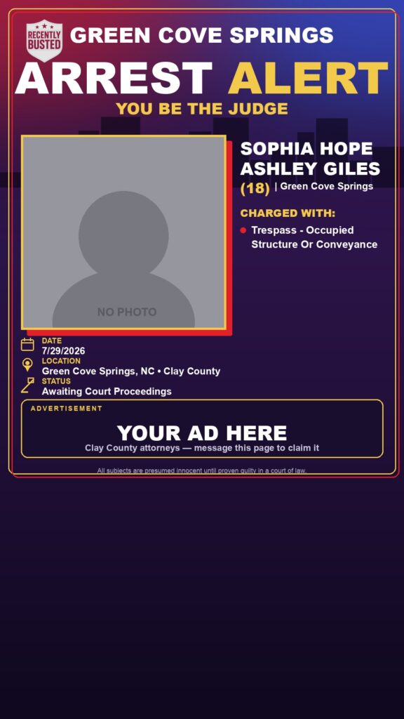 Booking photo of SOPHIA HOPE ASHLEY GILES