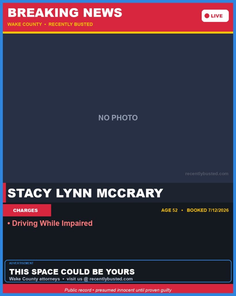Booking photo of STACY LYNN MCCRARY