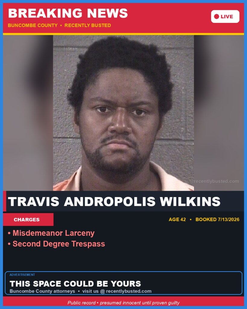 Booking photo of TRAVIS ANDROPOLIS WILKINS
