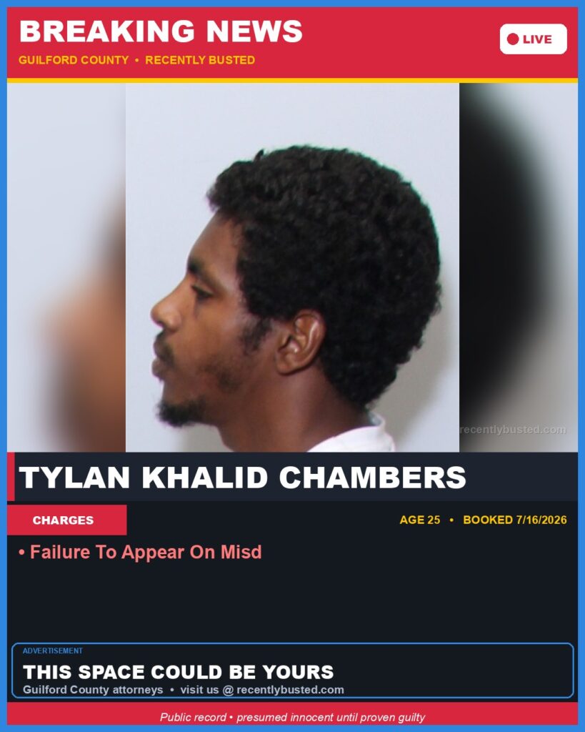 Booking photo of TYLAN KHALID CHAMBERS