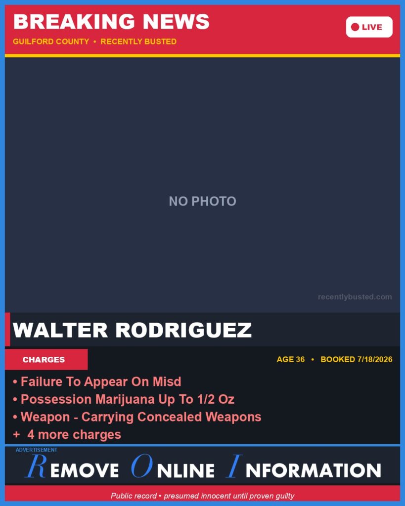 Booking photo of WALTER RODRIGUEZ