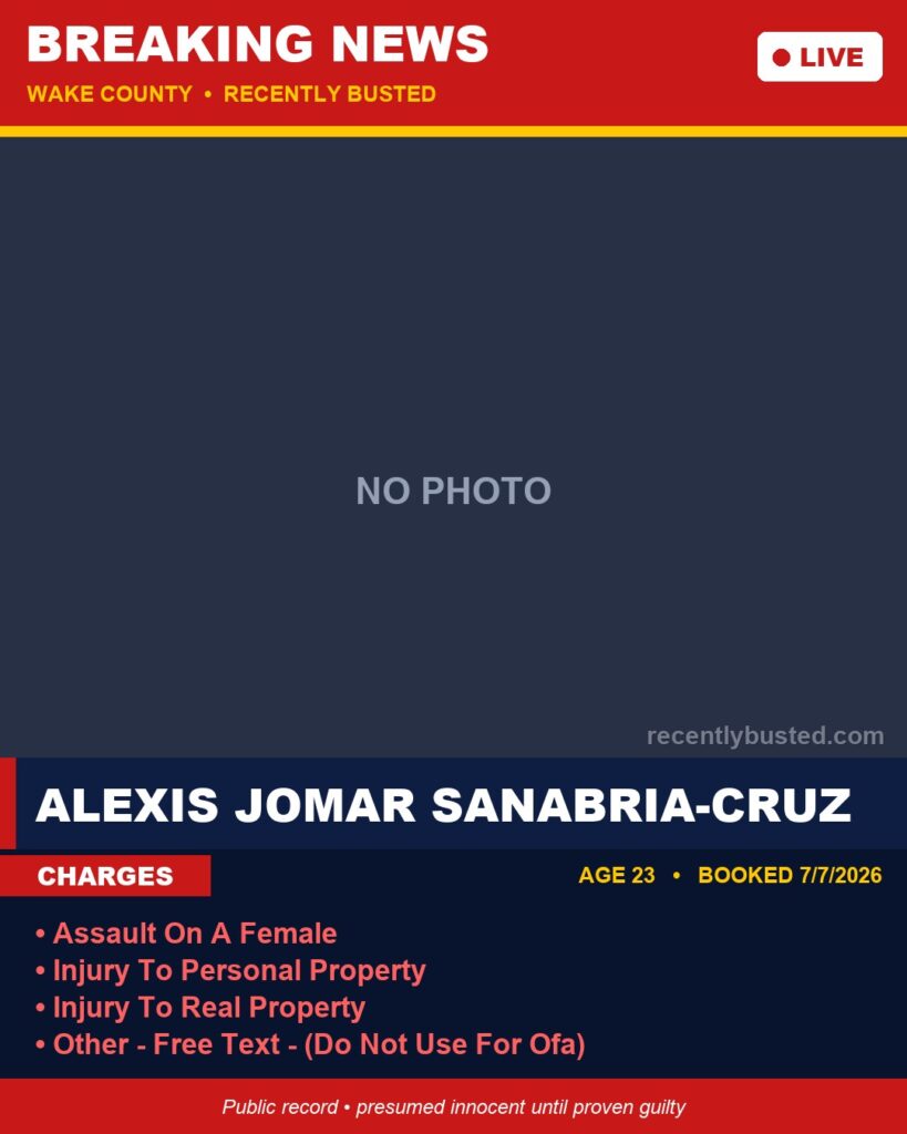 Booking photo of ALEXIS JOMAR SANABRIA-CRUZ