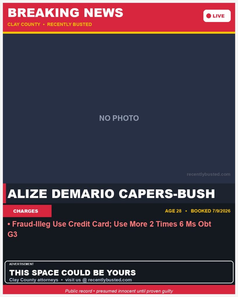 Booking photo of ALIZE DEMARIO CAPERS-BUSH