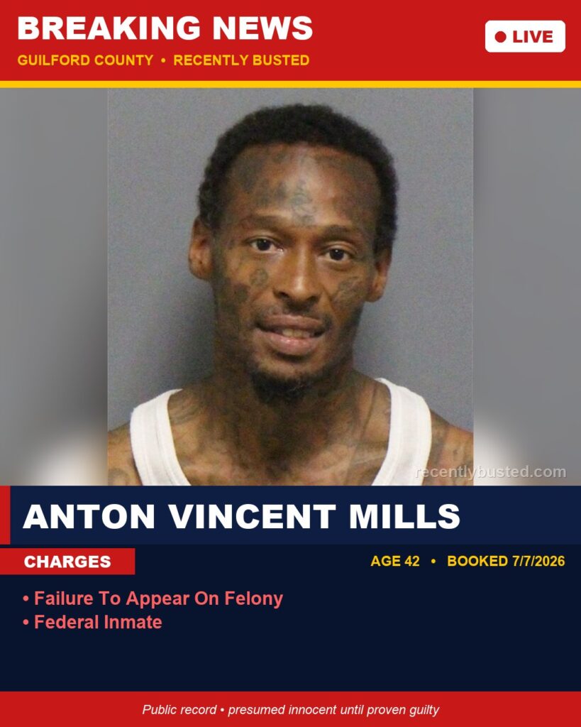 Booking photo of ANTON VINCENT MILLS