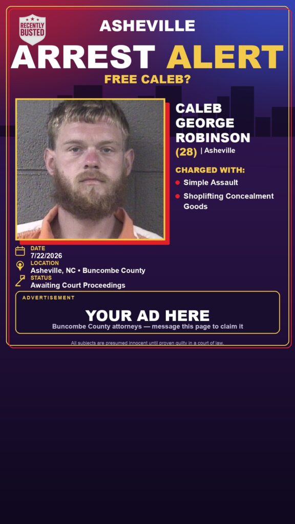Booking photo of CALEB GEORGE ROBINSON