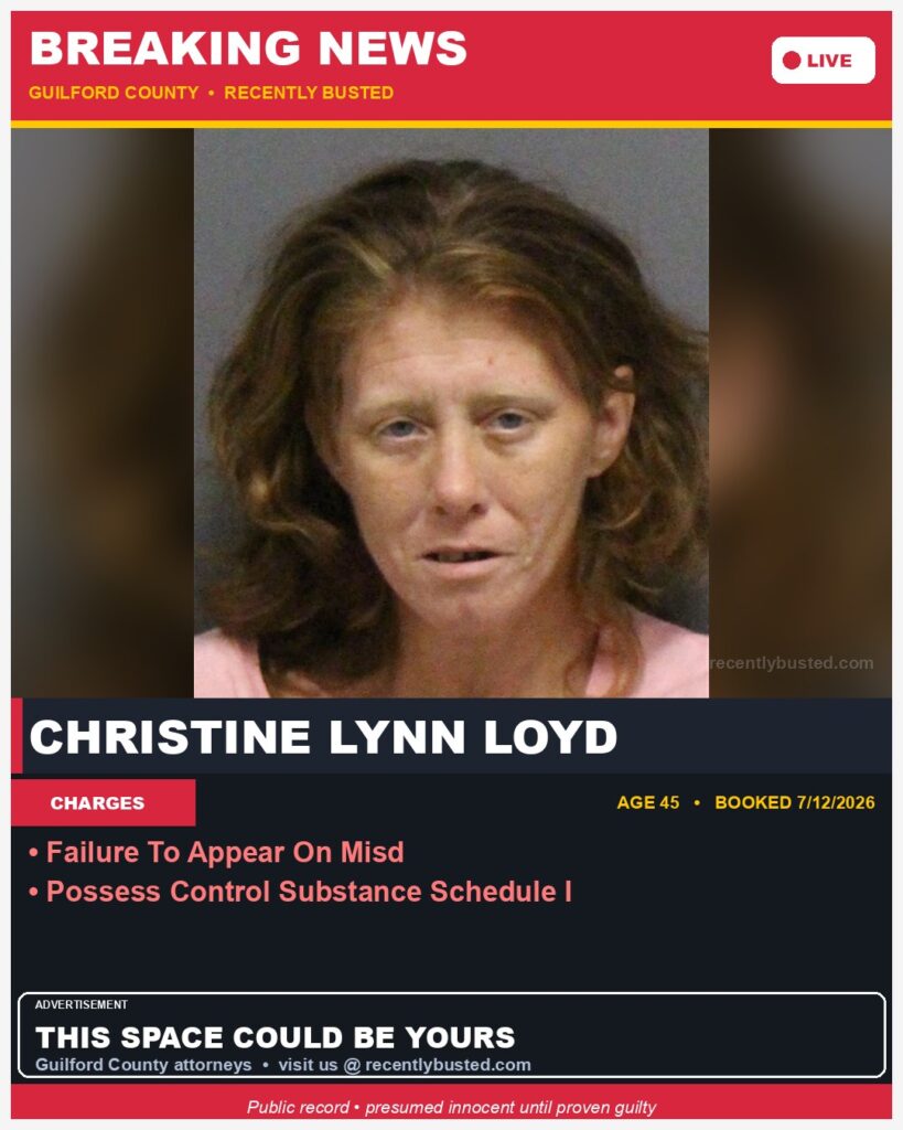 Booking photo of CHRISTINE LYNN LOYD