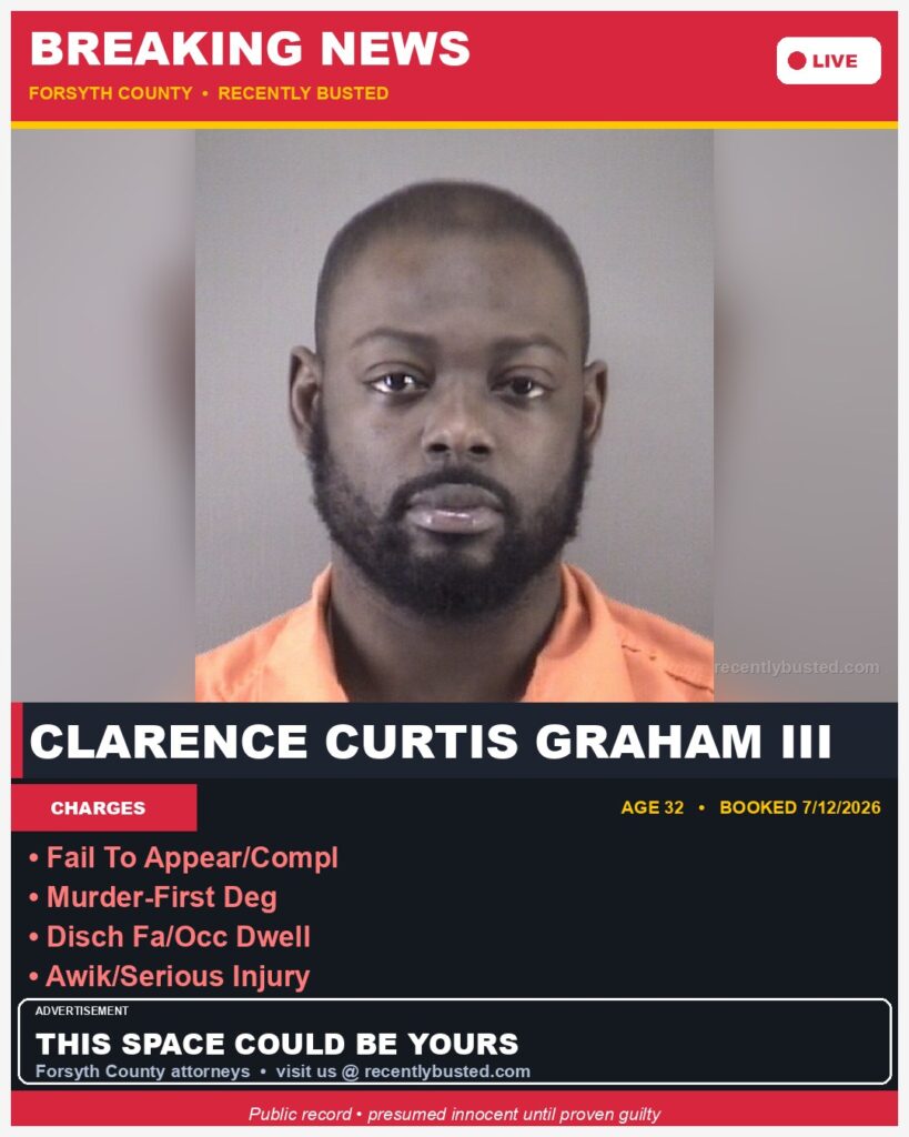 Booking photo of CLARENCE CURTIS GRAHAM III