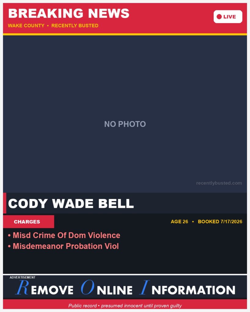 Booking photo of CODY WADE BELL