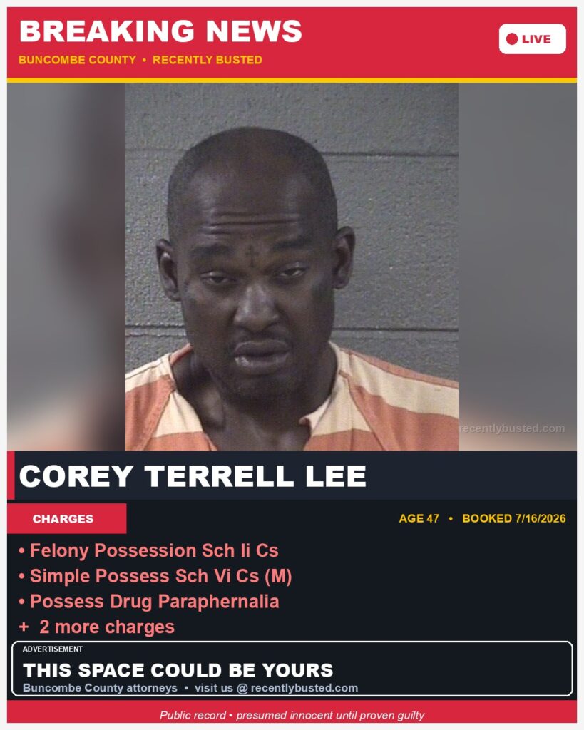 Booking photo of COREY TERRELL LEE