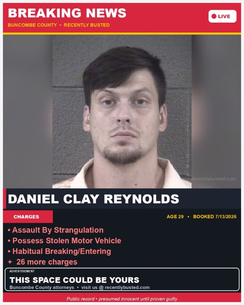 Booking photo of DANIEL CLAY REYNOLDS