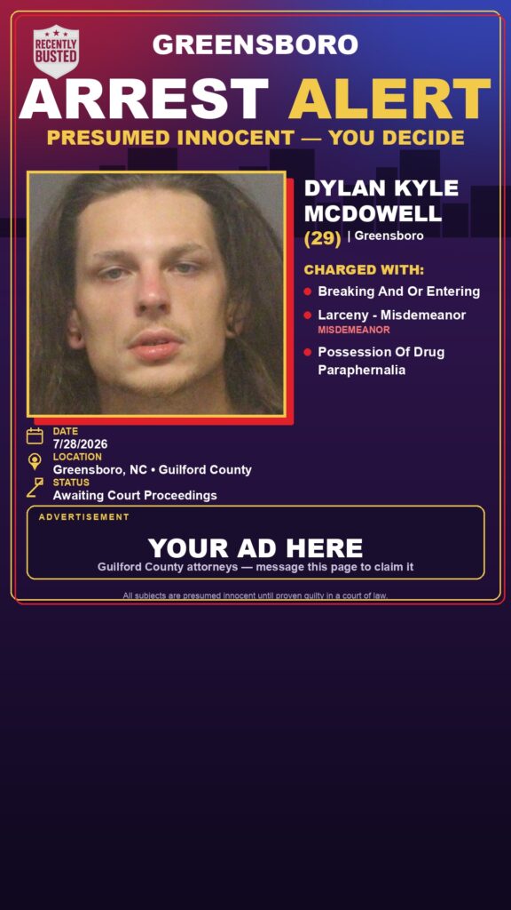 Booking photo of DYLAN KYLE MCDOWELL