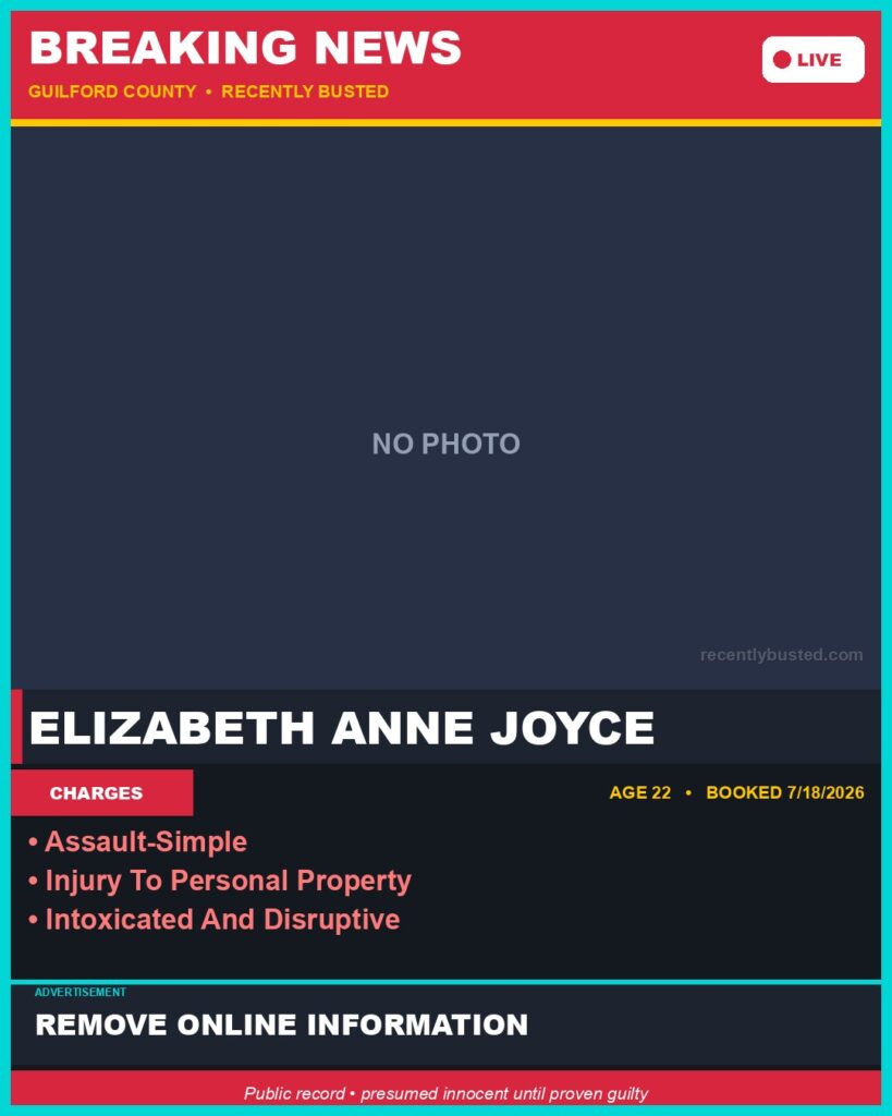 Booking photo of ELIZABETH ANNE JOYCE