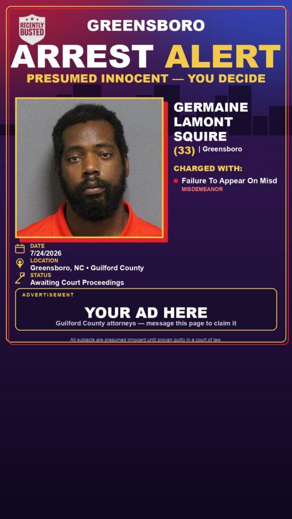 Booking photo of GERMAINE LAMONT SQUIRE