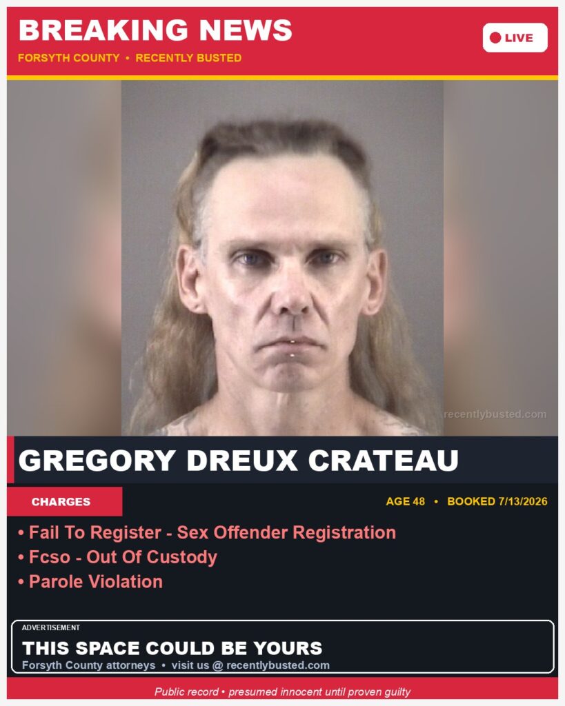 Booking photo of GREGORY DREUX CRATEAU