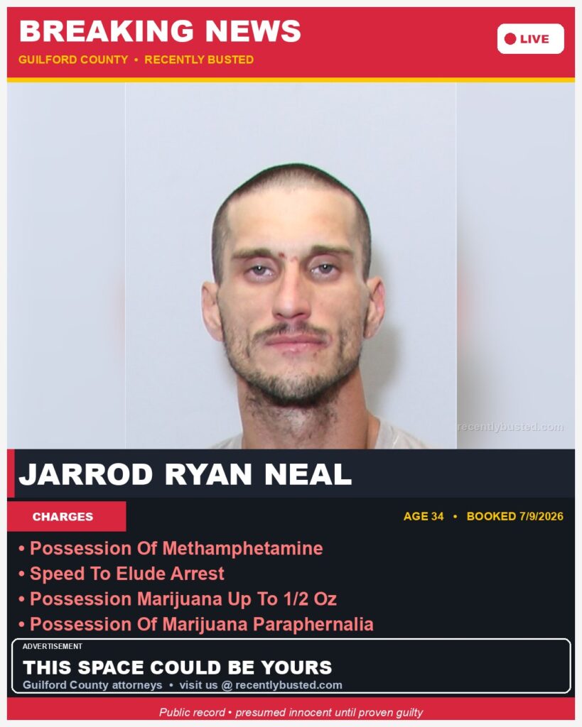 Booking photo of JARROD RYAN NEAL